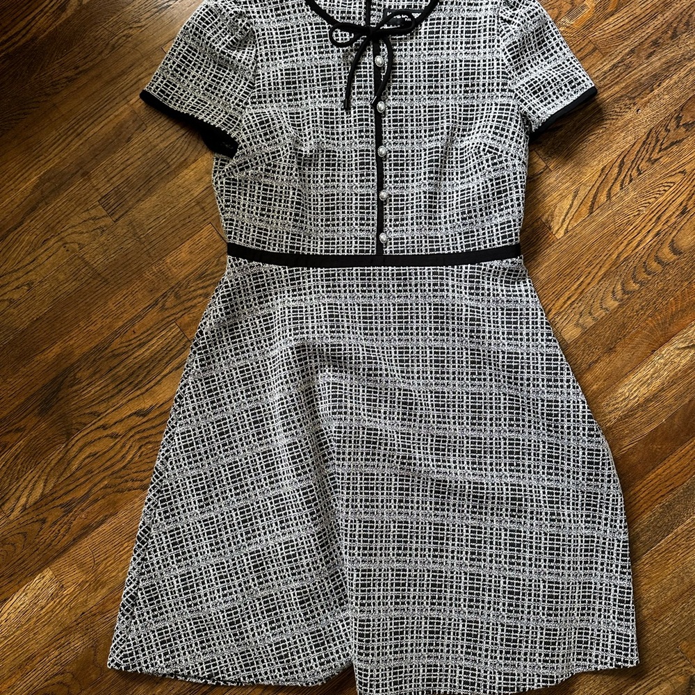 Karl Lagerfeld Black and White Patterned Dress